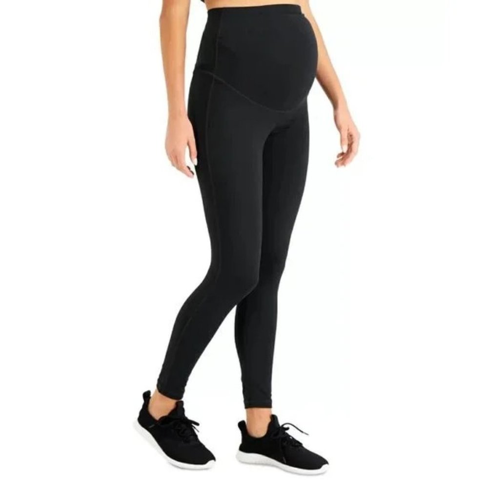 ID IDEOLOGY Maternity Leggings Deep Black Size XL